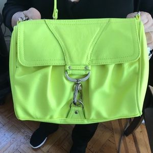Neon yellow handbag